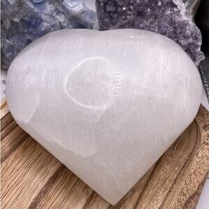 Huge Selenite Satin Spar Heart